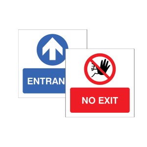 Entrance / No Exit - Double Sided Window Sticker