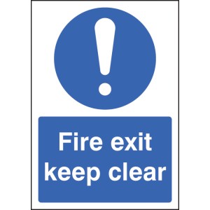 A4 - Fire Exit Keep Clear