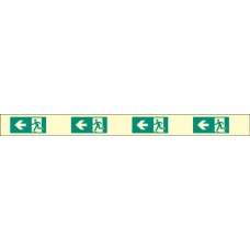 Fire Exit Marking Strip - Left - Photoluminescent