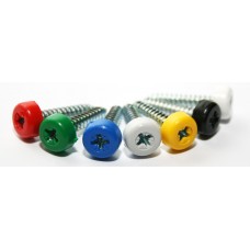White Poly Top Screws (Pack 12)