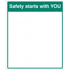 Mirror Message - Safety Starts with You 405 x 485mm