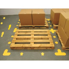 Yellow Floor Signal Markers - Cross (Pack of 10)