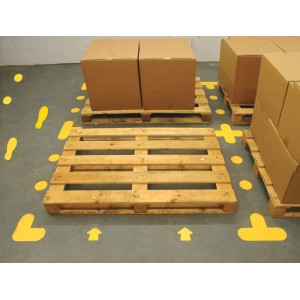 L Shape - Yellow Floor Markers (Pack of 10)
