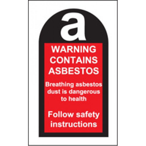 Contains Asbestos Labels (Roll of 100)