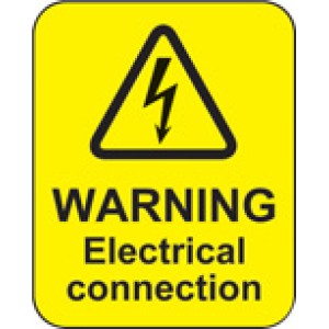 Warning - Electrical Connection Labels