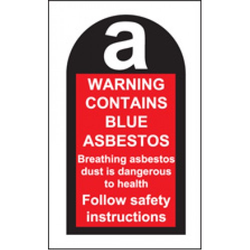 Contains Blue Asbestos Labels (Roll of 100)