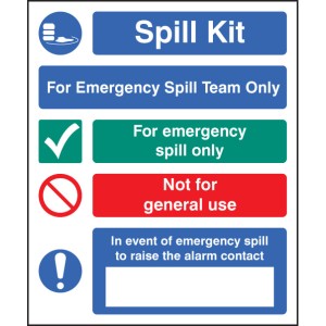 Spill Kit Multi-Message - Emergency Spill Team Only