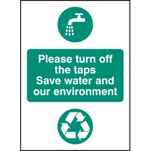 Please Turn Off the Taps - Self Adhesive Vinyl Water and Environment