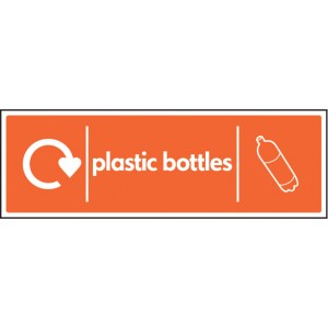 Plastic Bottles - WRAP Recycling Sign