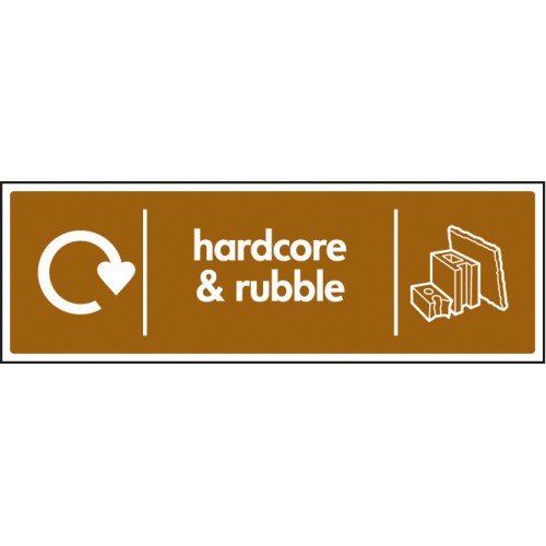 Hardcore & Rubble - WRAP Recycling Sign
