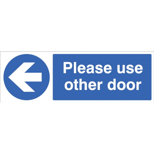 Please Use Other Door - Arrow Left
