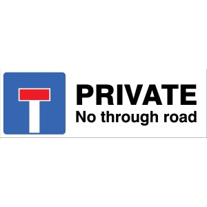 Private - No Through Road