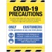 COVID 19 Precautions - 0 / 1m / 2m Options - Yellow