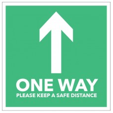 One Way Arrow - Green - Floor Graphic (Square)