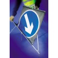 Fold Up Sign - Keep Right -