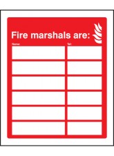 Fire Marshals Are (6 Names and Numbers)