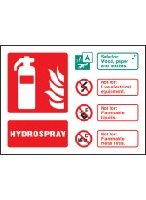Hydrospray Extinguisher Identification