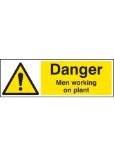 Danger Men Working On Plant