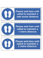 Please wait here until called Floor Graphic - 1m / 2m / Generic Distance Options
