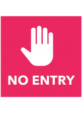 No Entry - Red Floor Graphic